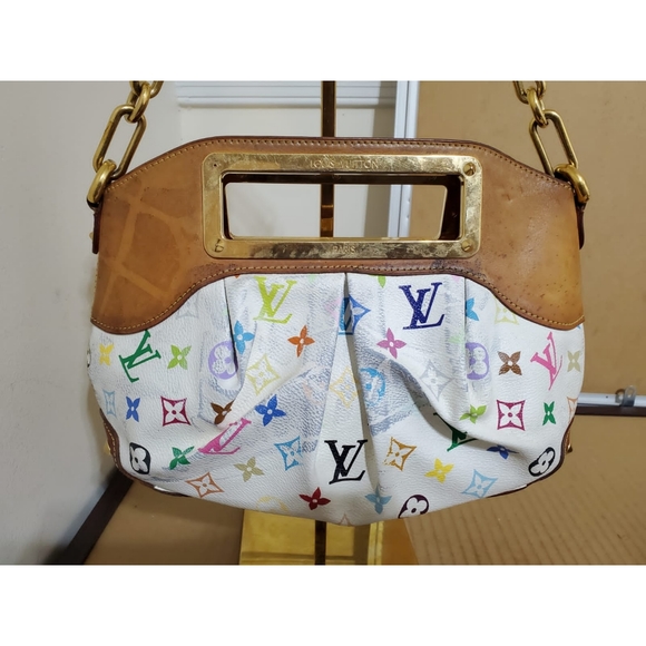 LOUIS VUITTON White Monogram Multicolore Judy PM Bag - Picture 7 of 13
